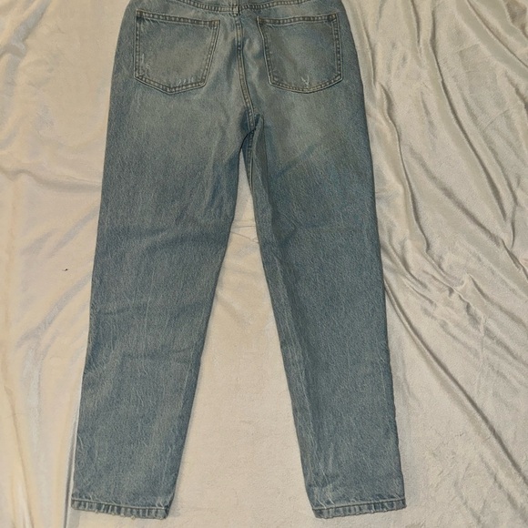 Zara High Rise Blue Distressed Jeans - Picture 2 of 3